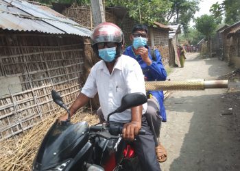 वडा वडामा सेनिटाइज गर्दै कोशी गाउँपालीका