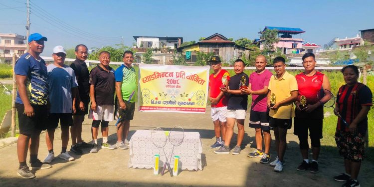 दसैंको अवसरमा ब्याडमिन्टन प्रतियोगिता सम्पन्न