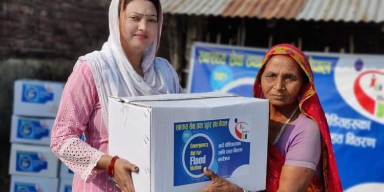 हेसरा नेपालद्वारा बाढीपीडितलाई सहयोग