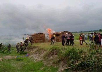 विपद् व्यवस्थापन गर्न कोसी कटानमा कृत्रिम अभ्यास