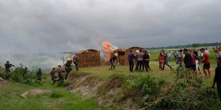 विपद् व्यवस्थापन गर्न कोसी कटानमा कृत्रिम अभ्यास
