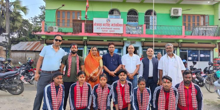 भोक्राहाका अध्यक्ष आजादद्वारा खेलाडीको बिदाइ