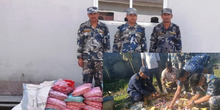 सशस्त्र प्रहरीद्वारा तस्करीको कपडा बरामद