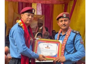 कोशीका डीआईजीबाट सई चौहान सम्मानित