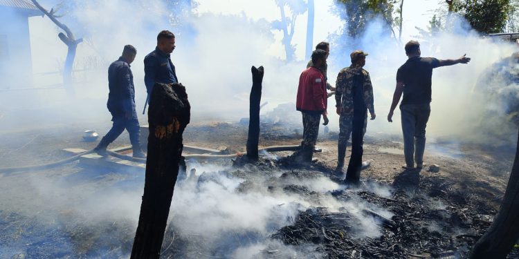 हरिपुरमा आगलागी, चारलाख बराबरको क्षति