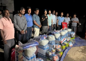 आगलागी पीडित लाई राहत वितरण