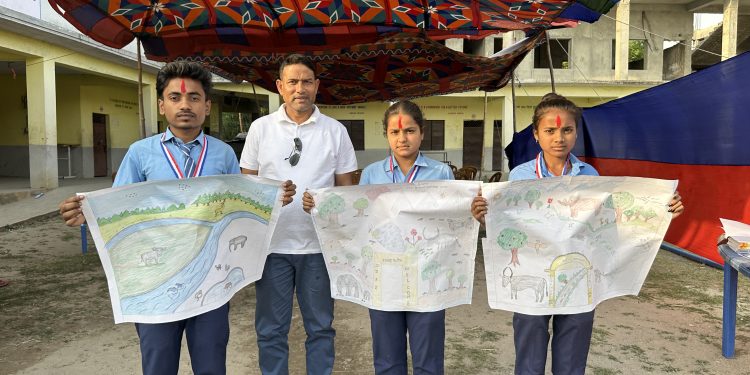 चराको उर्वरभूमिमा चित्रकला प्रतियोगिता