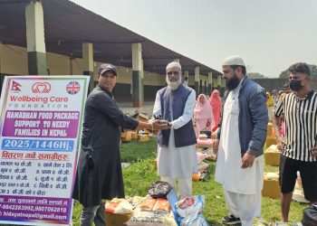 इनरुवामा विपन्न समुदायलाई खाद्यन्न सामग्री