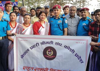 अग्नि पीडितलाई श्रीमती संघद्धारा राहत वितरण