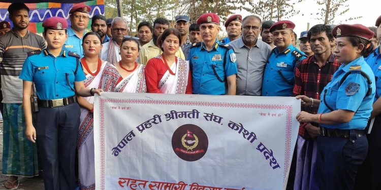 अग्नि पीडितलाई श्रीमती संघद्धारा राहत वितरण