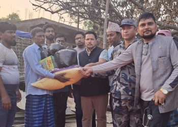 अग्नि पीडितलाई निःशुल्क उपचार सँगै खाद्यान सामाग्री