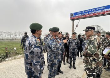 सीमाको स्थलगत निरिक्षणमा आइजीपी अर्याल